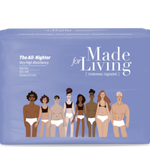 Product packaging with illustrations of people wearing underwear and text 'Made for Living'.